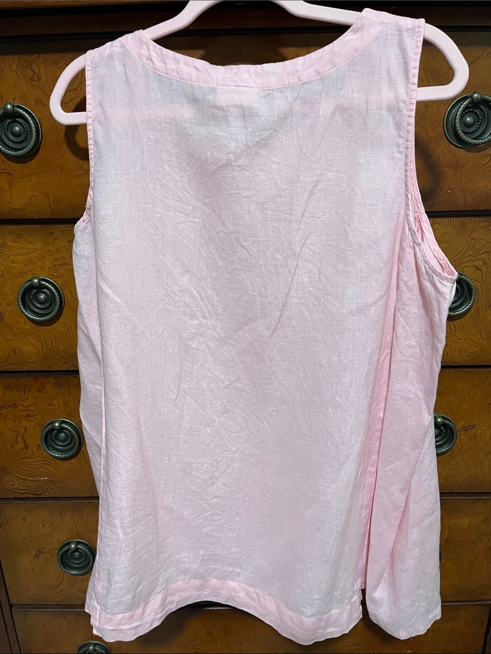J. Jill Soft Blush Sleeveless Tunic Tank Top with pockets - Picture 3 of 4